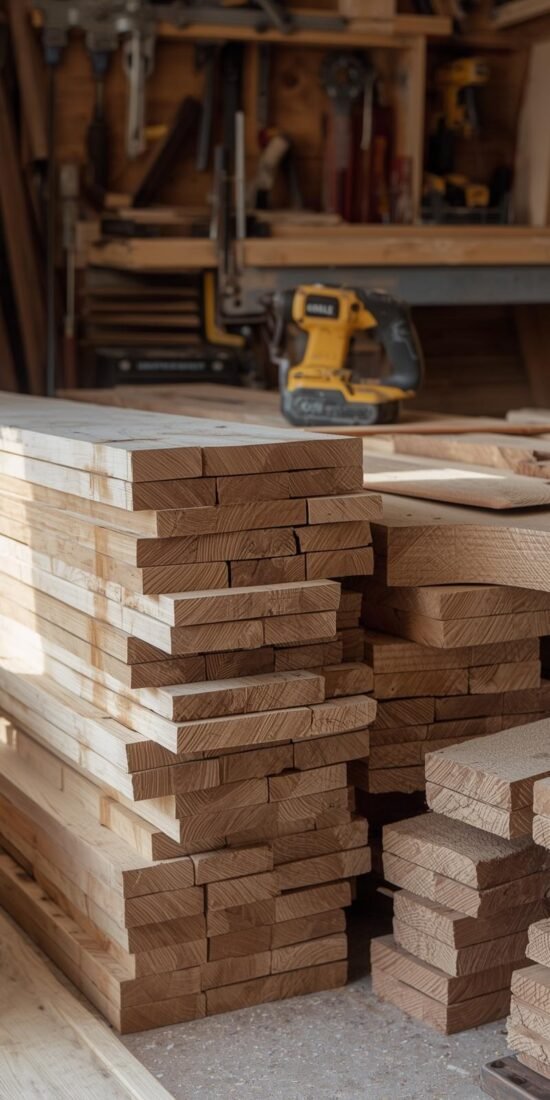 Meble na wymiar - drewno w warsztacie